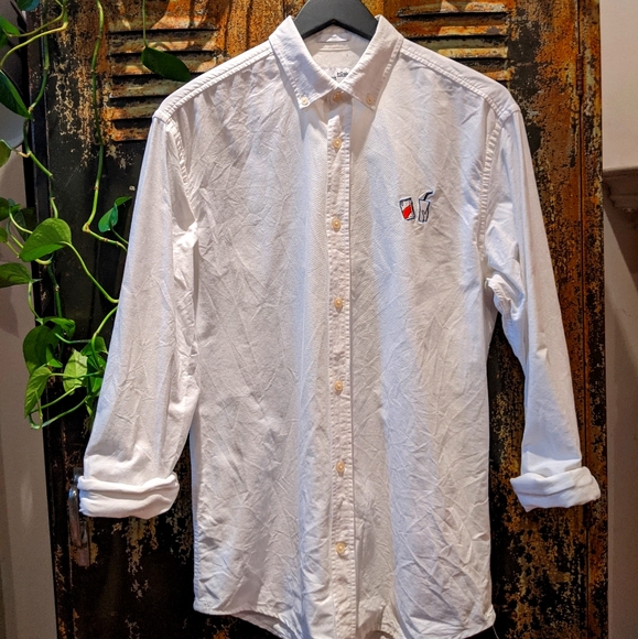 Frank & Oak Oxford Shirt w/embellishment - Picture 1 of 3